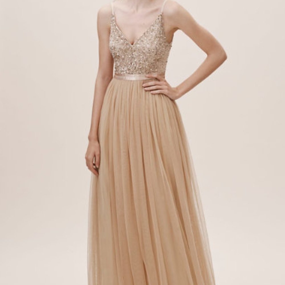 LIKE NEW - BHLDN Avery dress (oyster - size 4)